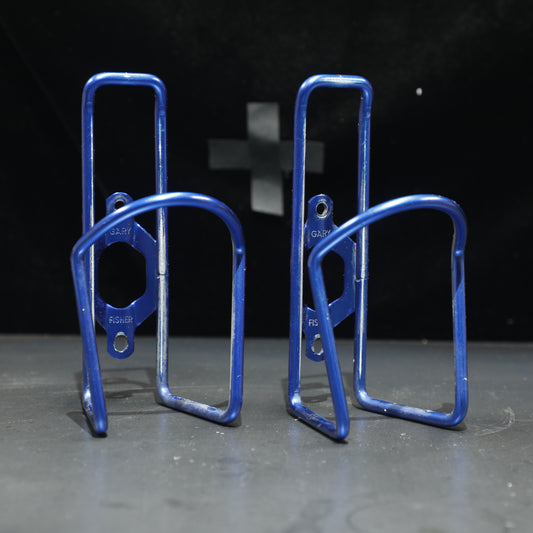 Gary Fisher Blue Anodized Bottle Cage Set