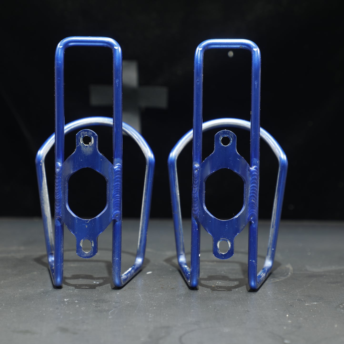 Gary Fisher Blue Anodized Bottle Cage Set