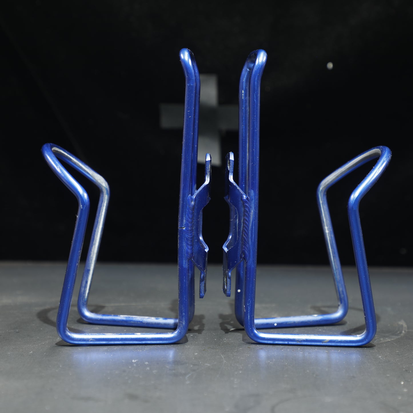 Gary Fisher Blue Anodized Bottle Cage Set