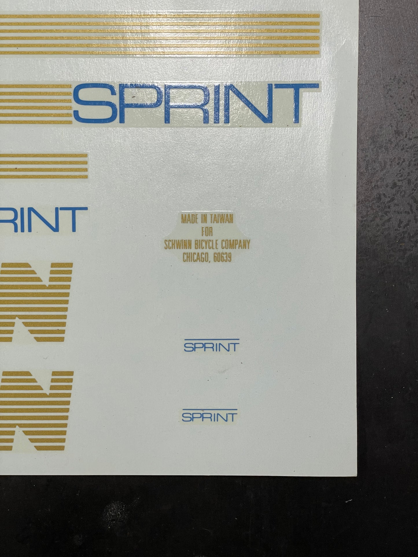 Schwinn Sprint Decals