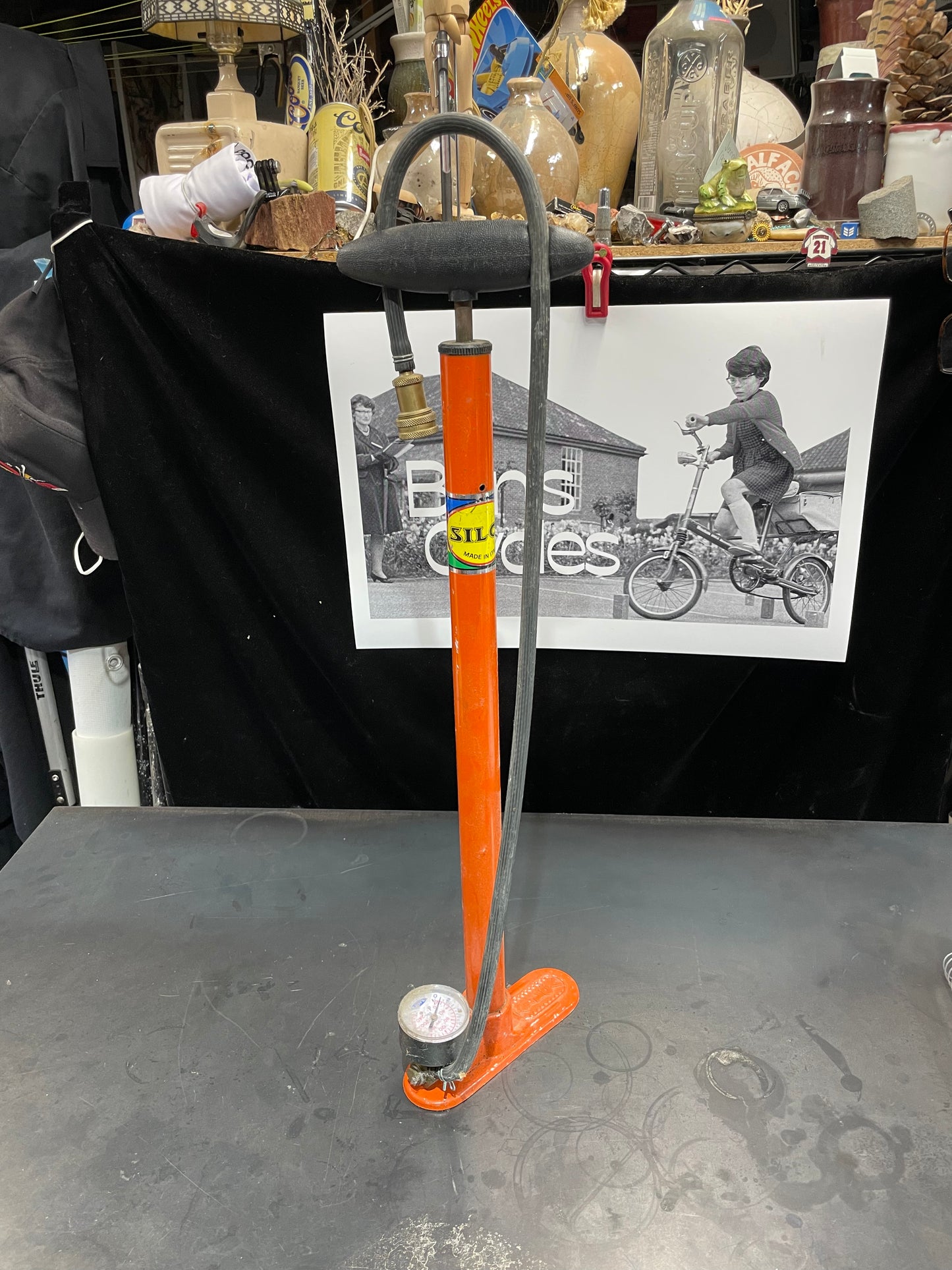 Orange Silca Floor Pump