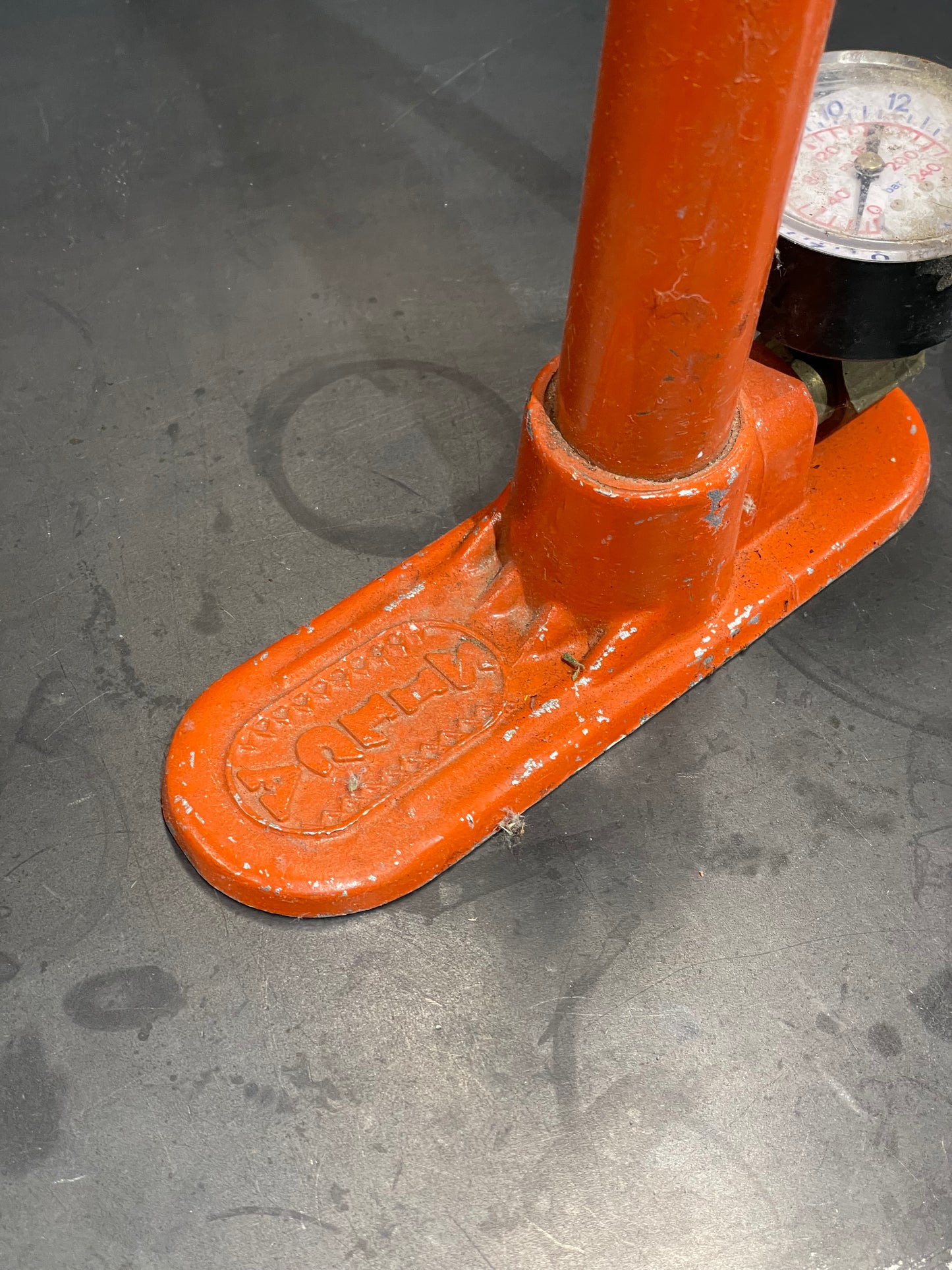 Orange Silca Floor Pump