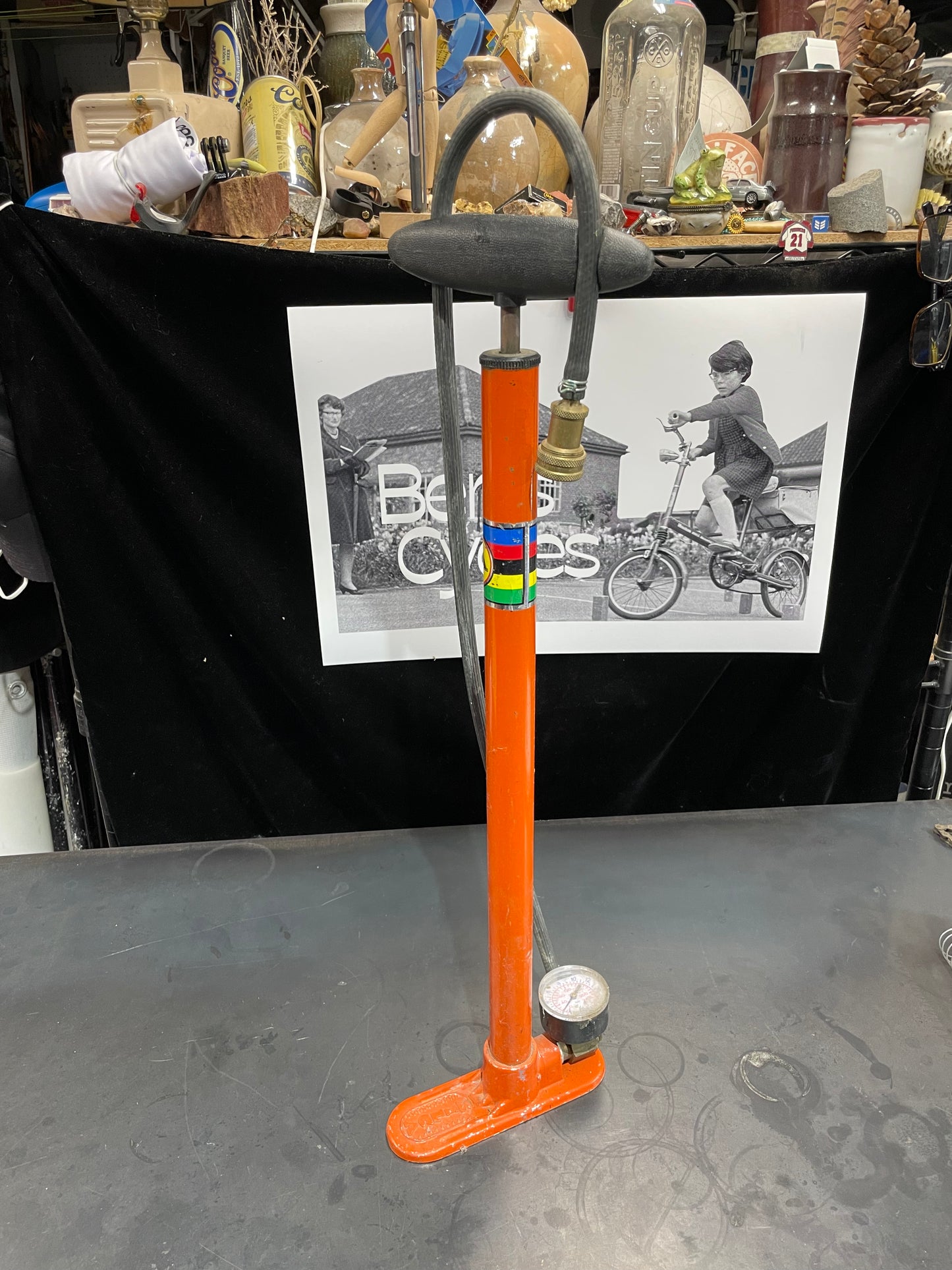 Orange Silca Floor Pump