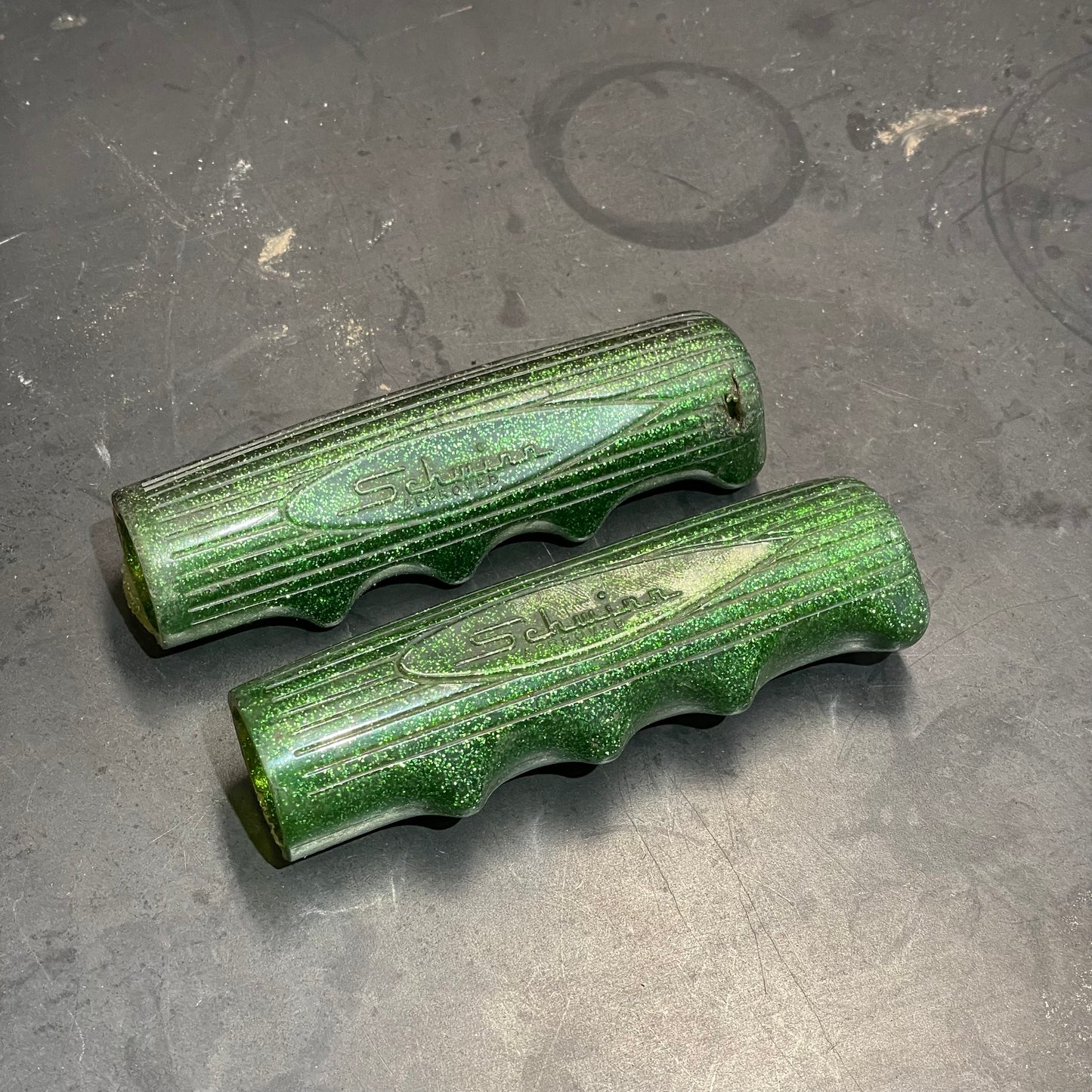 Green Schwinn Handlebar Grips